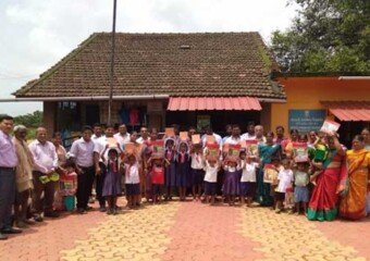 Parents, school staff, Village panchayat members, GMR staff and Megawide staff